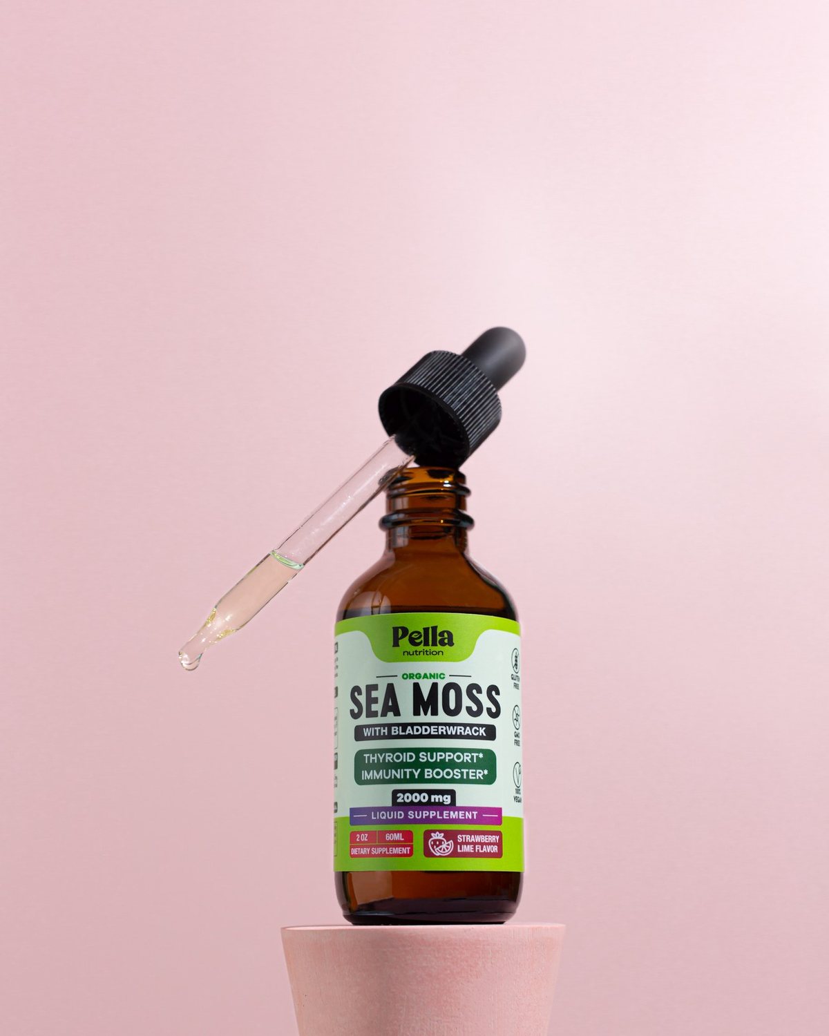 Sea Moss Drops bottle, front of label