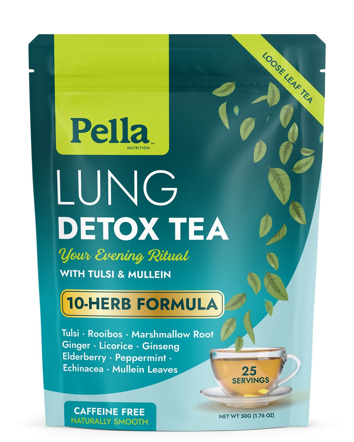 Lung Detox Tea, front of the pouch