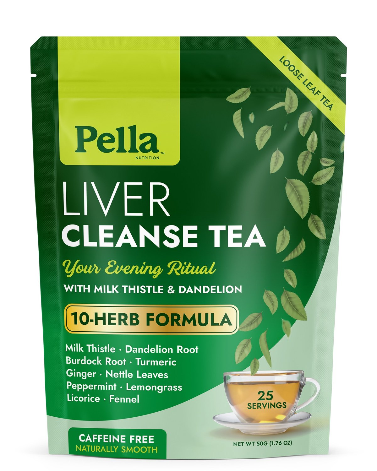 Liver Cleanse Tea, front of the pouch