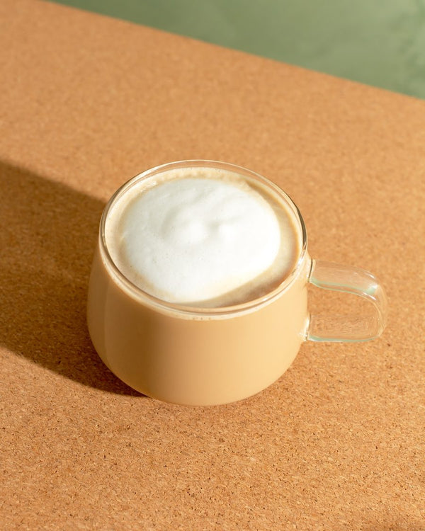 A Pella Focus latte up close