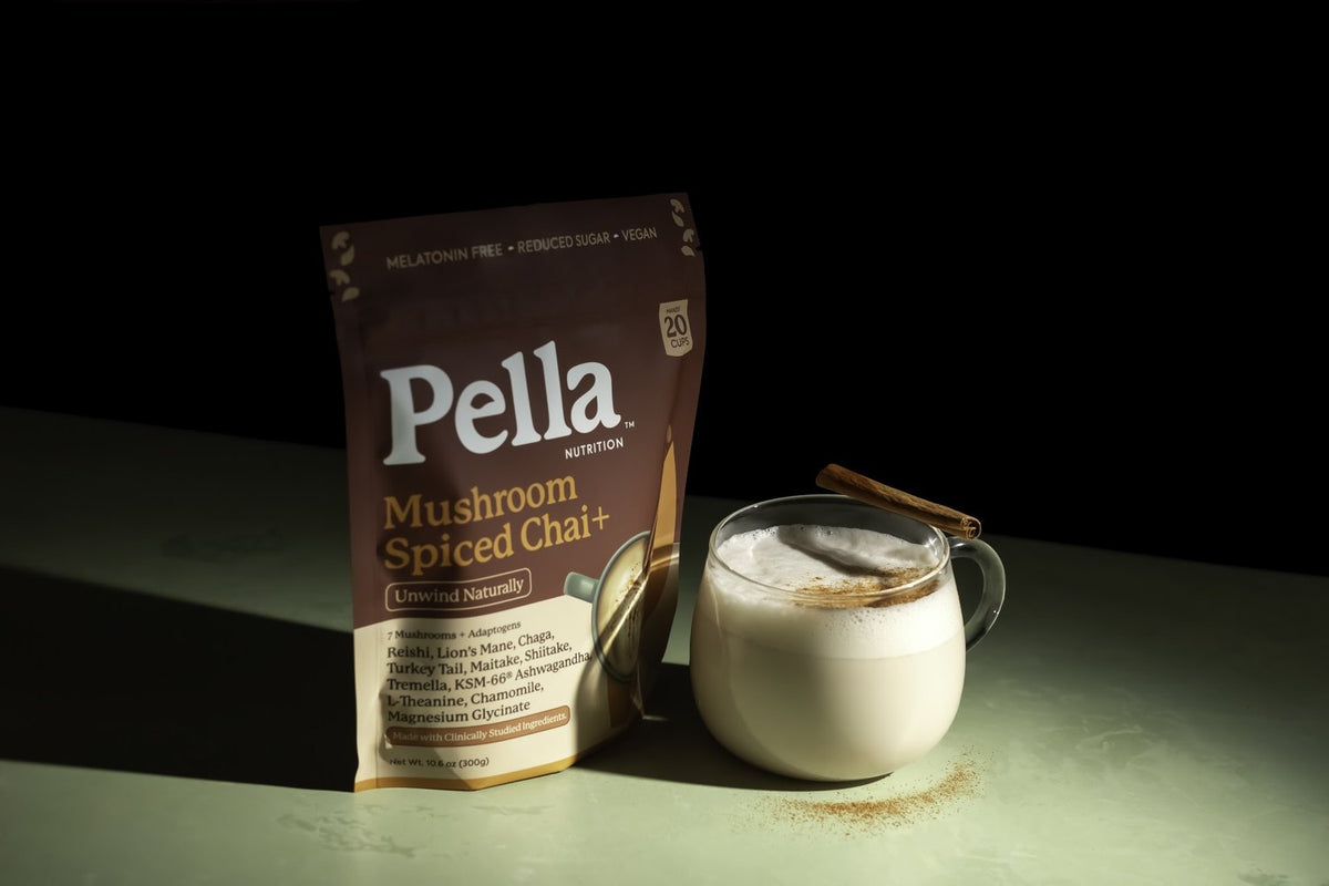 A frothy Pella Spiced Chai latte